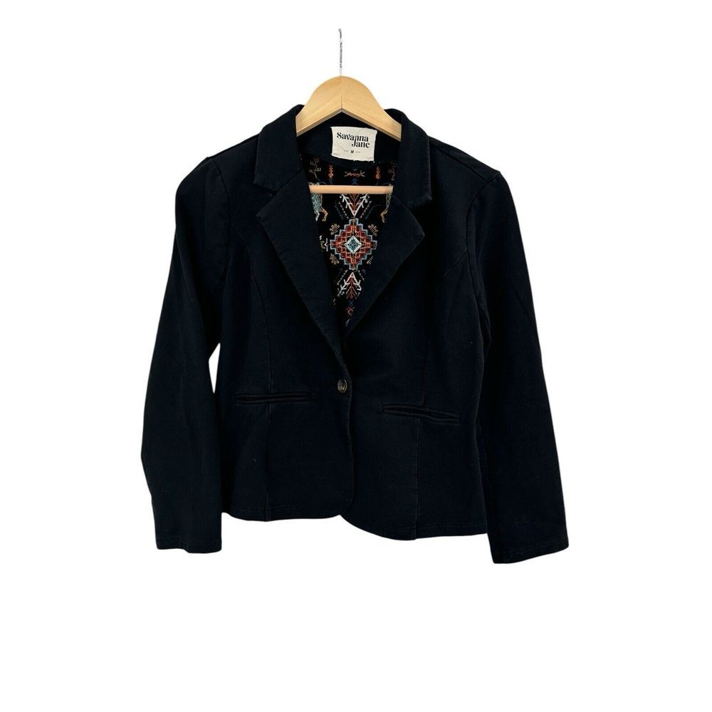 Savanna Jane‎ Blazer Womens Size M Southwestern Native American Boho Colorful